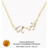 Pisces Aquamarine Birthstone Constellation Zodiac Necklace - "Star Candy"