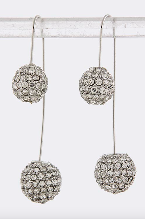 Double sided 2025 hanging earrings