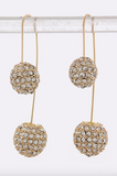 Double-Sided Dangle Earrings (Crystal Encrusted) - My Jewel Candy - 2