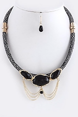 Gold Black  necklace - My Jewel Candy