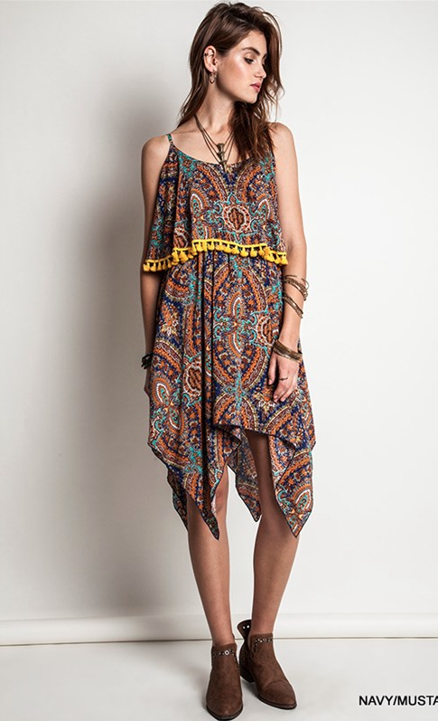 Easy Breezy Dress (Navy / Mustard) - My Jewel Candy - 1