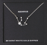 Aquarius Zodiac Birthday Necklace