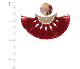 Acetate Circle Curve Bar Tassel Drop