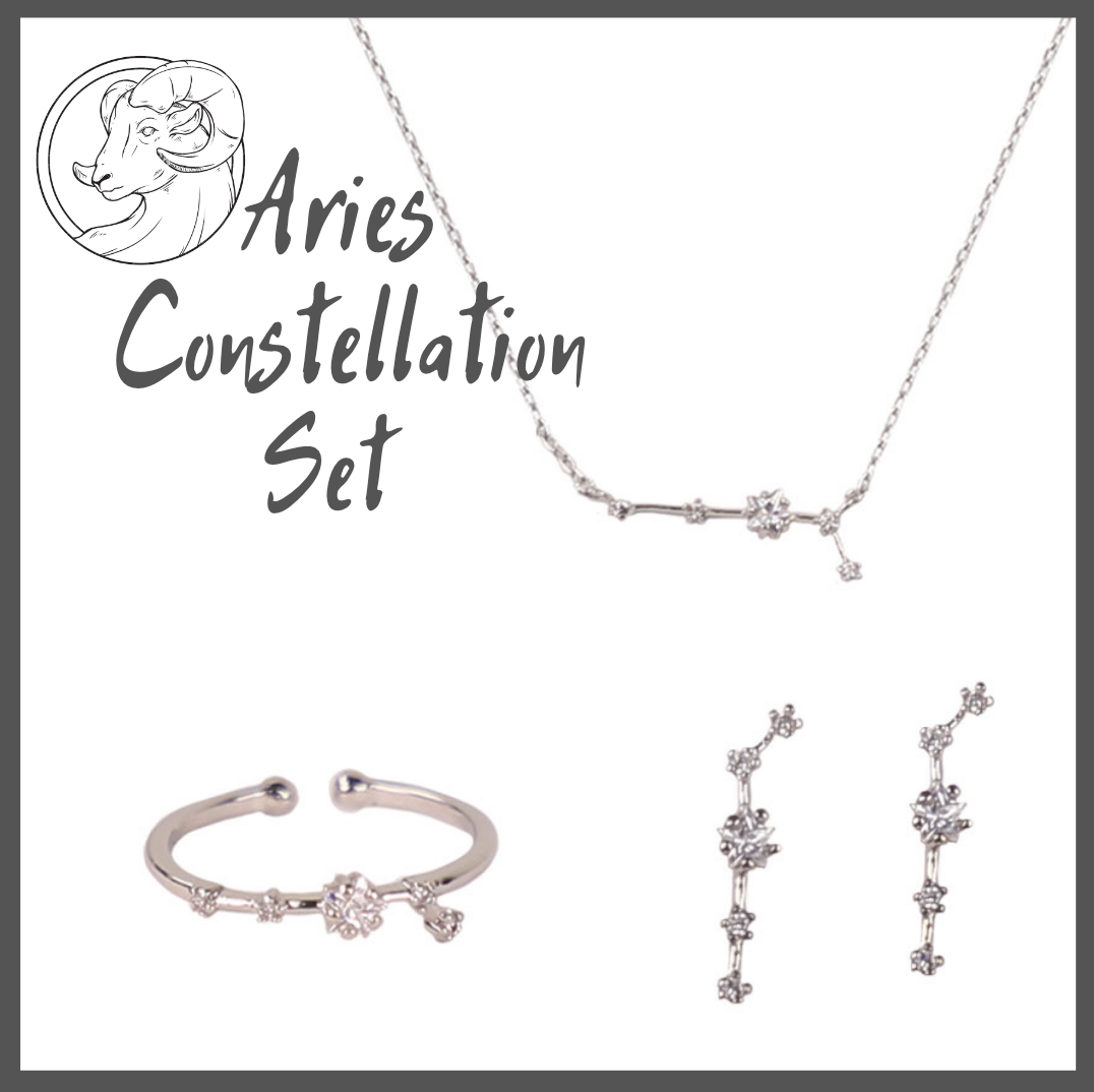 Aries Zodiac Jewelry Constellation Holiday Gift Set