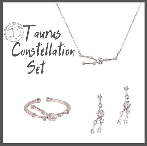 Taurus Zodiac Jewelry Constellation Holiday Gift Set