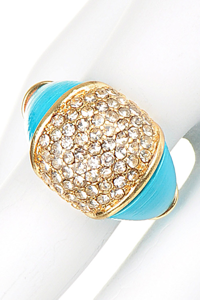 Turquoise Crystal Ring - My Jewel Candy - 1