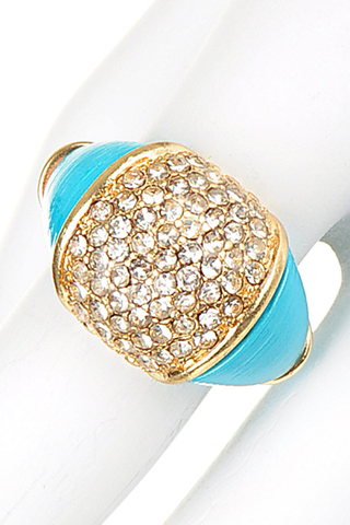 Turquoise Crystal Ring - My Jewel Candy - 1