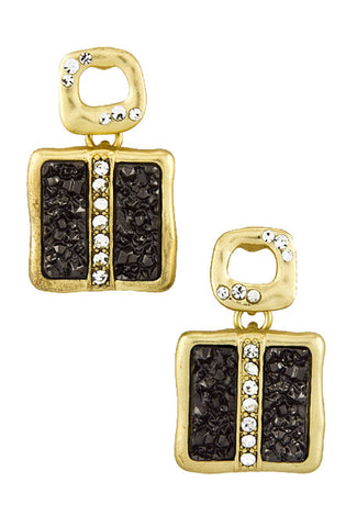 Square Druzy Present Earrings - My Jewel Candy
