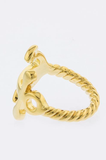 Out of Stock - Gold Ornate Anchor Ring - My Jewel Candy - 2