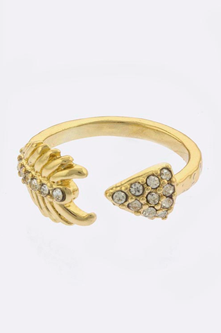 Crystal Arrow Tip Ring - My Jewel Candy