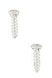 Screwed Crystal Earrings (Silver) - My Jewel Candy - 1