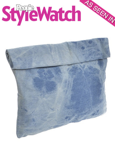 Denim Roll-Over Clutch Bag - As seen in People Style Watch - My Jewel Candy - 1