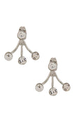 Triple Jewel Double-Sided Earrings (Silver) - My Jewel Candy - 1