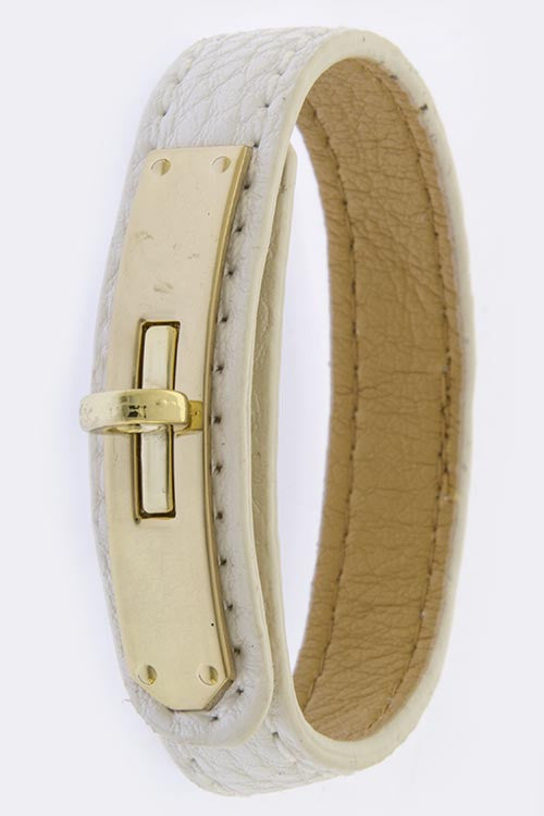 Turn Over Lock Accent Bracelet - My Jewel Candy