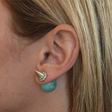 Orb & Cone Double-Sided Earrings (Turquoise) - My Jewel Candy - 2
