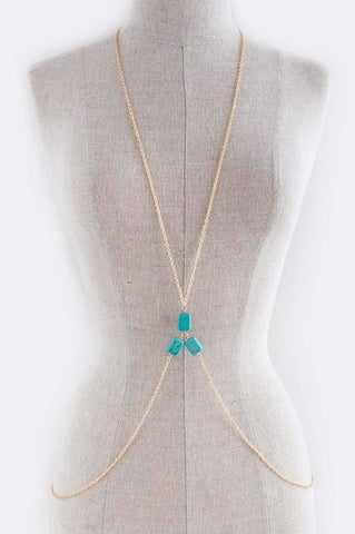 Turquoise Accent Body Chain - My Jewel Candy