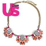 The New Years Eve Necklace  (Seen in Us Weekly Magazine) - Coral shade