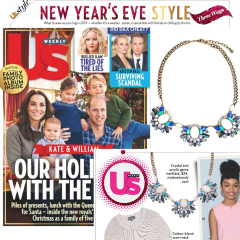 The New Years Eve Necklace (Seen in Us Weekly Magazine) - Blue Shades