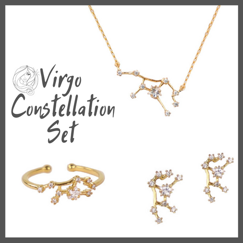 Virgo Zodiac Jewelry Constellation Holiday Gift Set