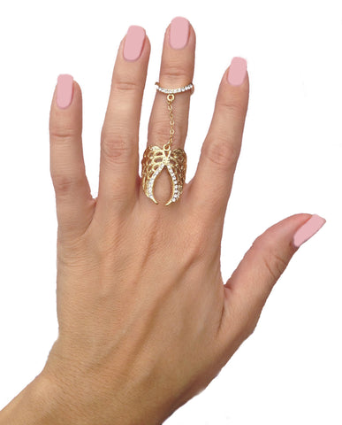 Angel Wing Double Ring - My Jewel Candy - 1