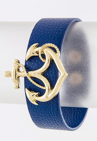 Blue Anchor Wrap Bracelet - My Jewel Candy - 1