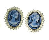 Lavender Colored Cameo Earrings - My Jewel Candy - 4