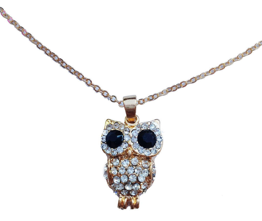 Jeweled Owl Pendant Necklace - My Jewel Candy