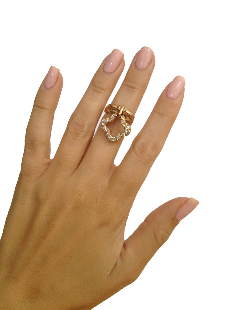 Dangling Clover Midi-Ring or Ring - My Jewel Candy