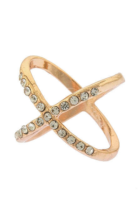 14K White-Yellow Gold Twisted Criss Cross X Shaped Diamond Ring | Shop 14k  Yellow & white Gold Hampton Rings | Gabriel & Co