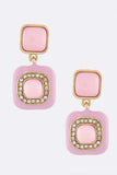 Cotton Candy Squares Earrings - My Jewel Candy - 1