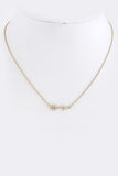Crystal Line Arrow Accent Necklace - My Jewel Candy - 1