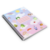 OMG! Cute Kawaii Stickers Notebook Journal! | Kawaii Yoobi Axolotl Lovers Gift | Korean Washie Mantra | Gund Pusheen Squishy Spiral Notebook - Ruled Line