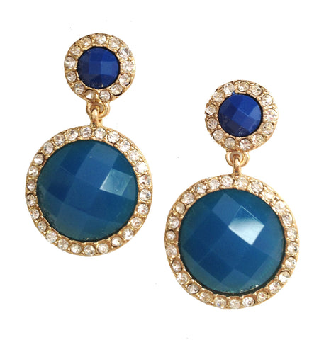 Dual Tone Royal Earrings - My Jewel Candy