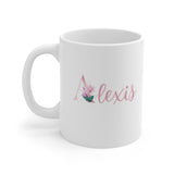 Personalized Gift Mug with Flowers | 11oz Ceramic Mug