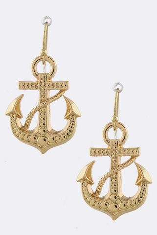 Anchor Accent Earrings - My Jewel Candy