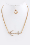 Crystal Anchor Charm Necklace Set - My Jewel Candy - 1
