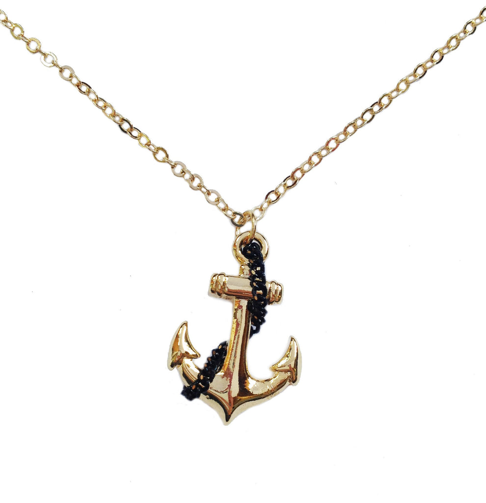 Nautical Collection Black Anchor Necklace - My Jewel Candy