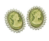 Lavender Colored Cameo Earrings - My Jewel Candy - 3