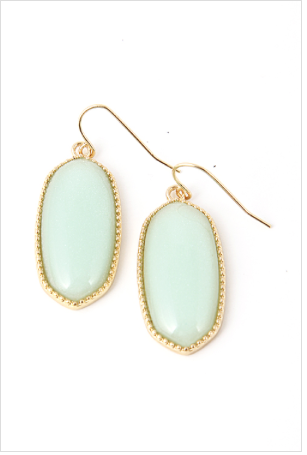 Golden Bubble Rimmed Jewel Dangle Earring - My Jewel Candy