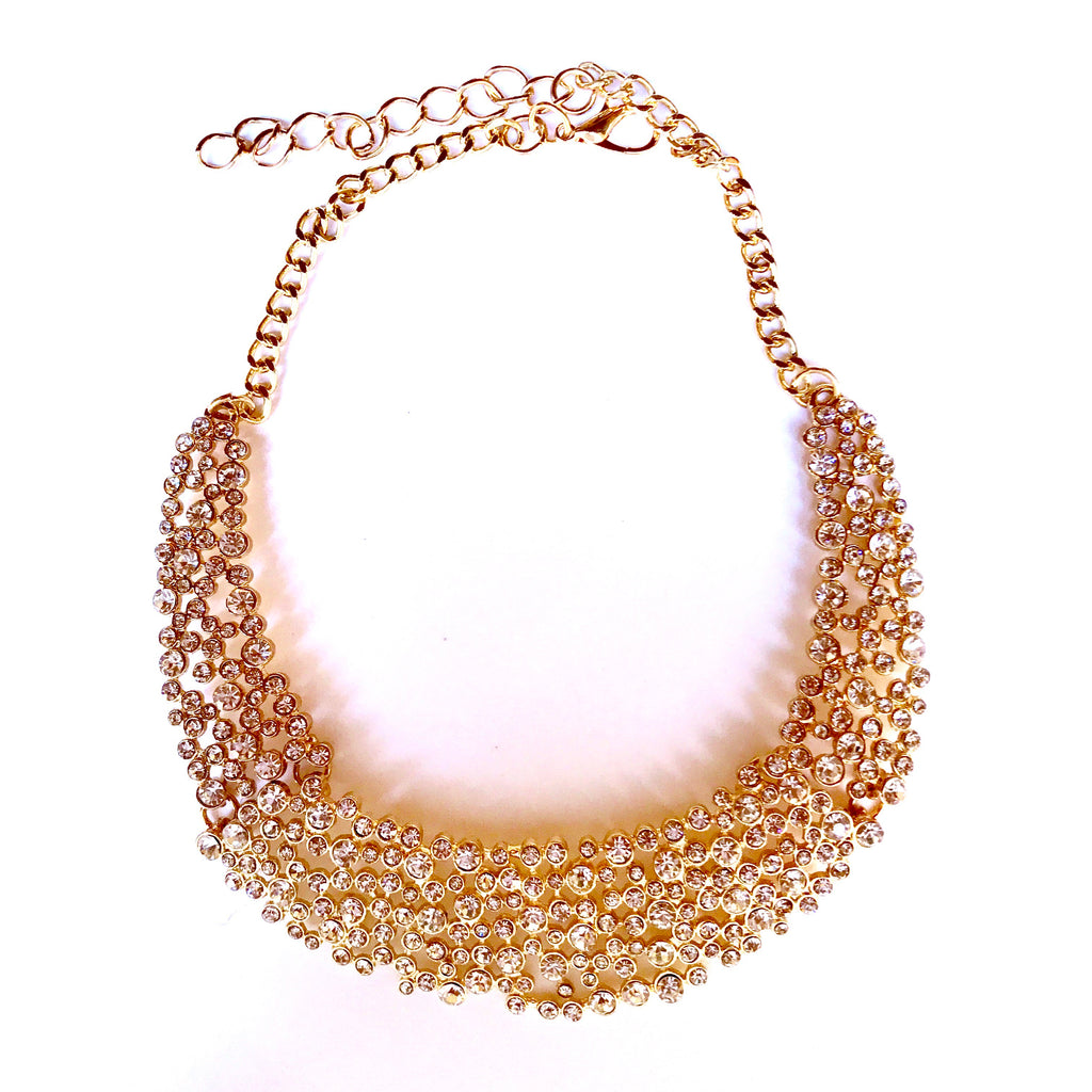 Crystal Bubbles Collar Necklace