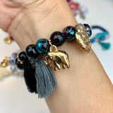 Save Elephants Beaded Stack Bracelets
