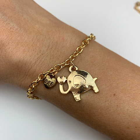 BFF save the elephants bracelet