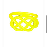 Pink Neon Dipped Pretzel Ring