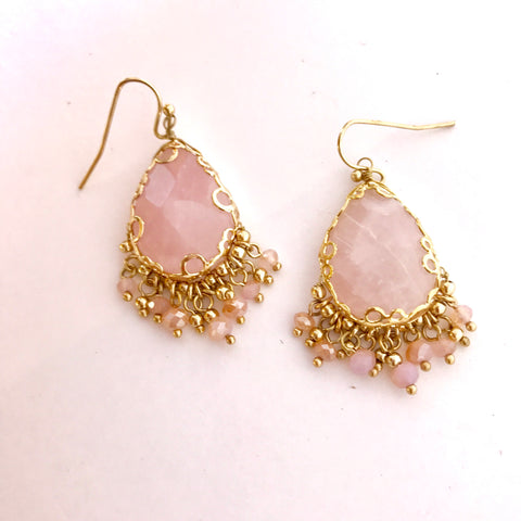 Baby Pink Stone Earrings