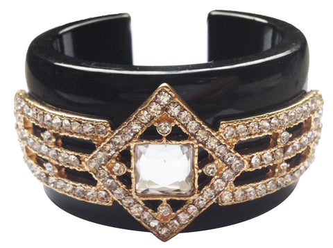 Clear Bejeweled Princess Cuff Bracelet - My Jewel Candy