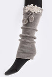 Pom Pom Knit Leg Warmer - My Jewel Candy - 1