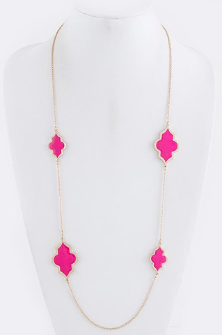 Think Pink Large Clover Necklace - My Jewel Candy - 1
