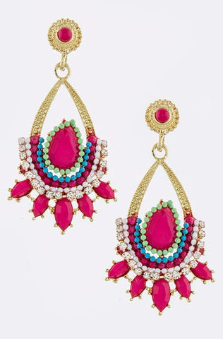 Hot Pink Nirvana Earrings - My Jewel Candy