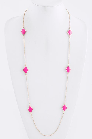 Think Pink Small Clover Necklace - My Jewel Candy - 1