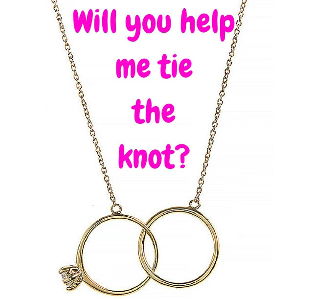Tie the Knot Engagement Rings Necklace - My Jewel Candy